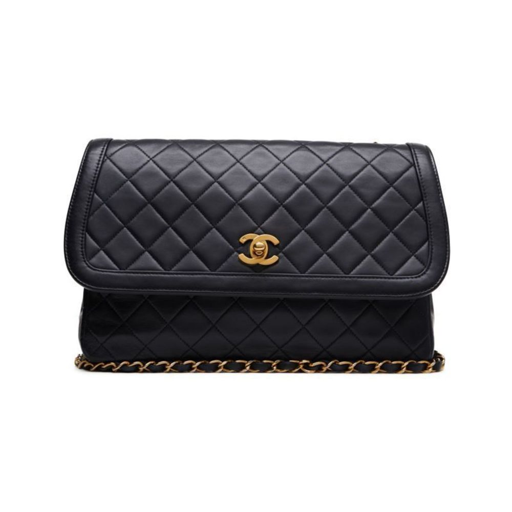 Chanel Matelasse Design Flap Chain Lambskin Black